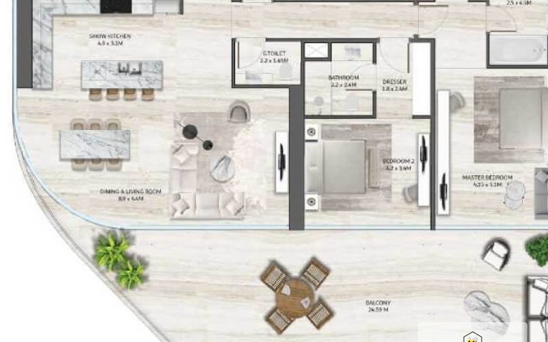 Планировки - ТИП 2 С 2 СПАЛЬНЯМИ