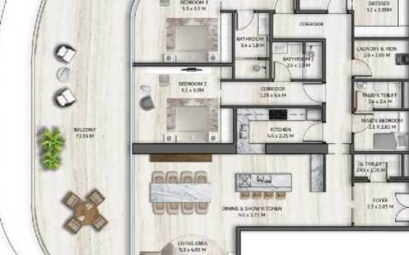 Планировки - ТИП 2 С 3 СПАЛЬНЯМИ